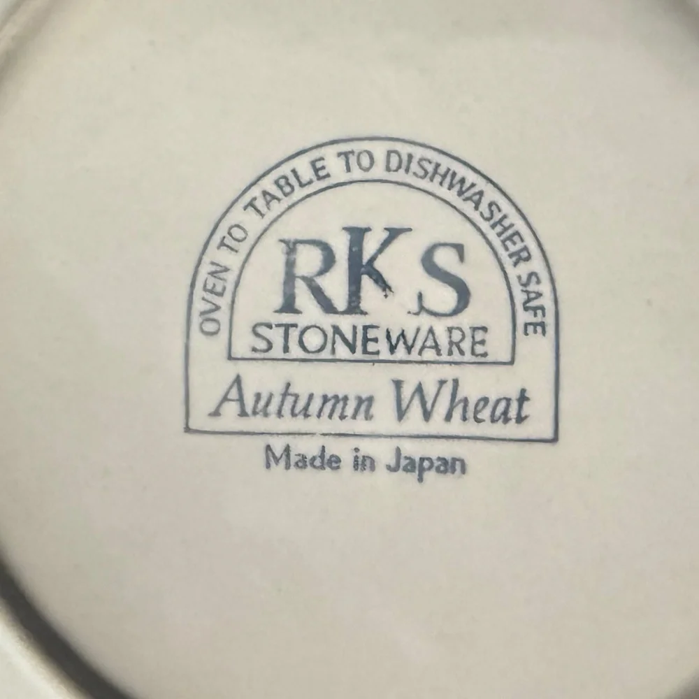 RKS STONEWARE Autumn Wheat Plates (2)